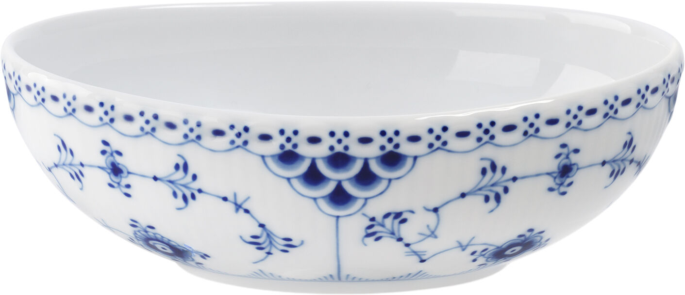 Musselmalet Halvblonde oval sk&aring;l 37 cl