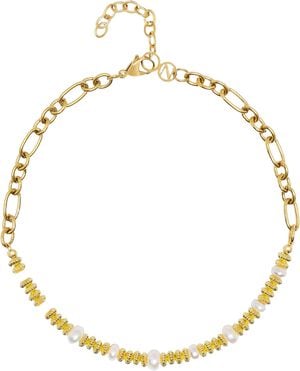 Women's Chain Choker with Pearls