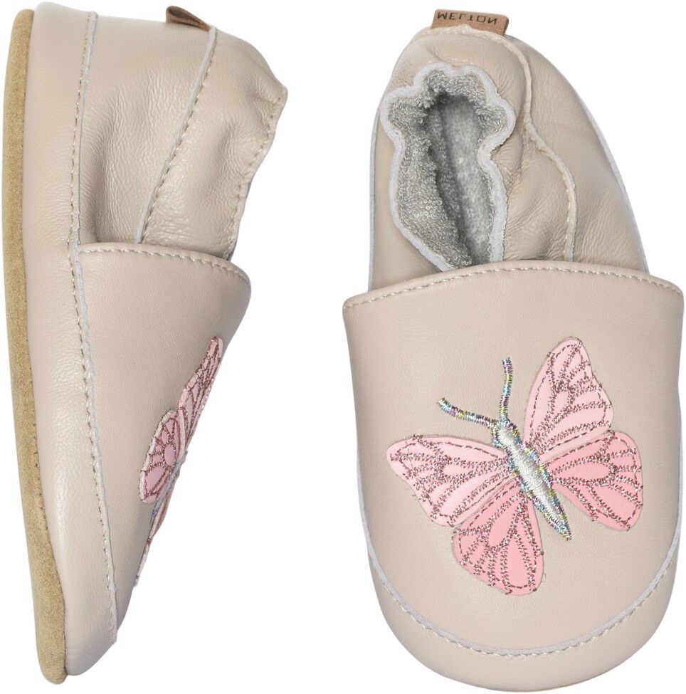 Papillon leather slippers