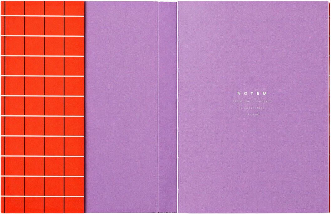 UMA Flat Lay Notebook - Small, Orange Check