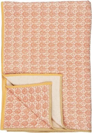 Plaid Vigga m/br&aelig;ndt orange print dobbeltv&aelig;vet