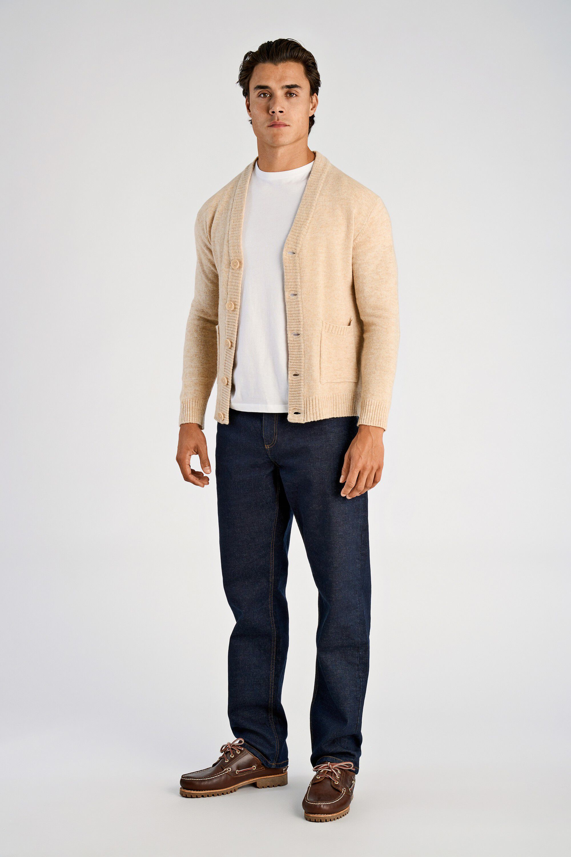 Lambswool button cardigan