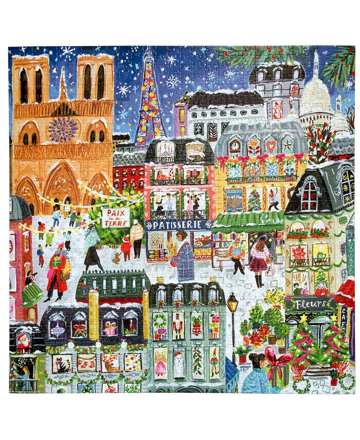 eeBoo - Puslespil 1000 brk - Paris Christmas