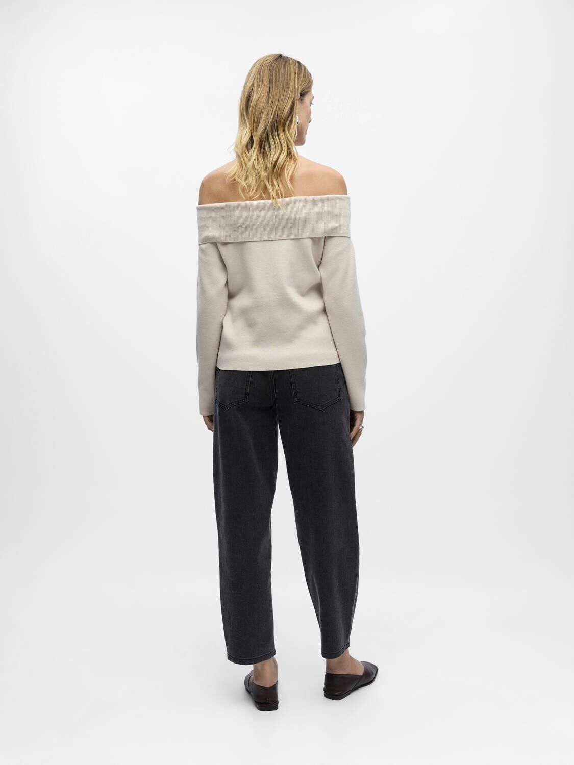 OBJREYNARD L/S RE OFF SHOULDER KNIT