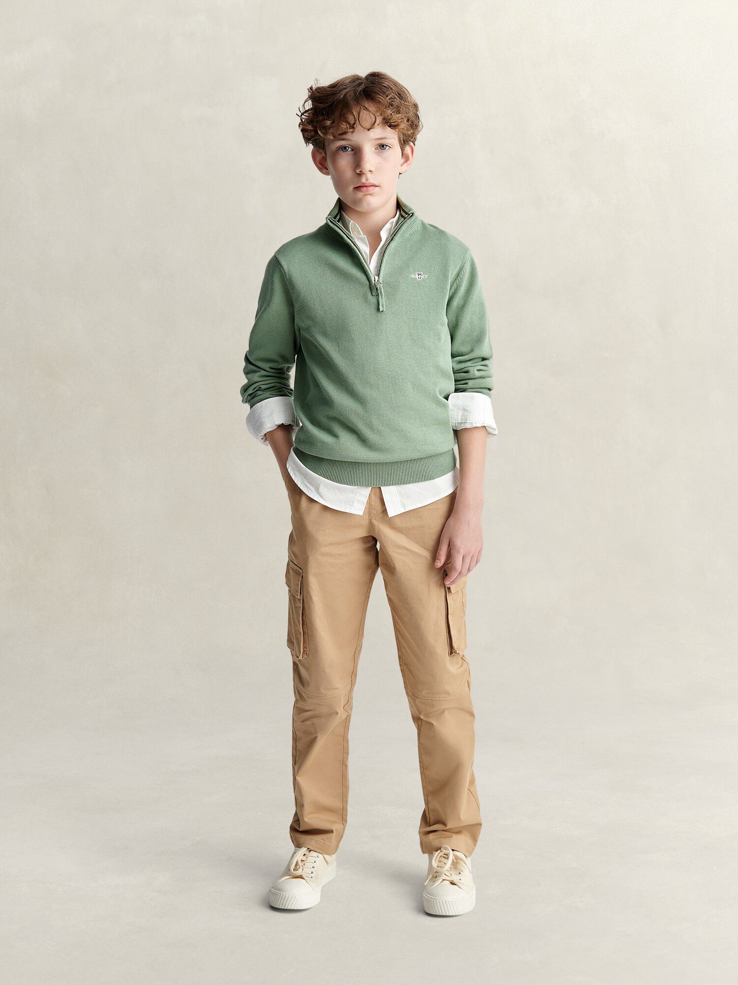 Shield Cotton Half Zip Sweater