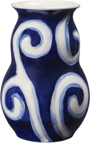 Tulle Vase H13 cm blå