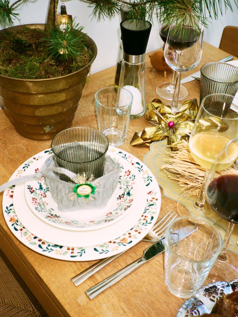 GC Cottage Tallerken &Oslash;27 cm hvid m. deko