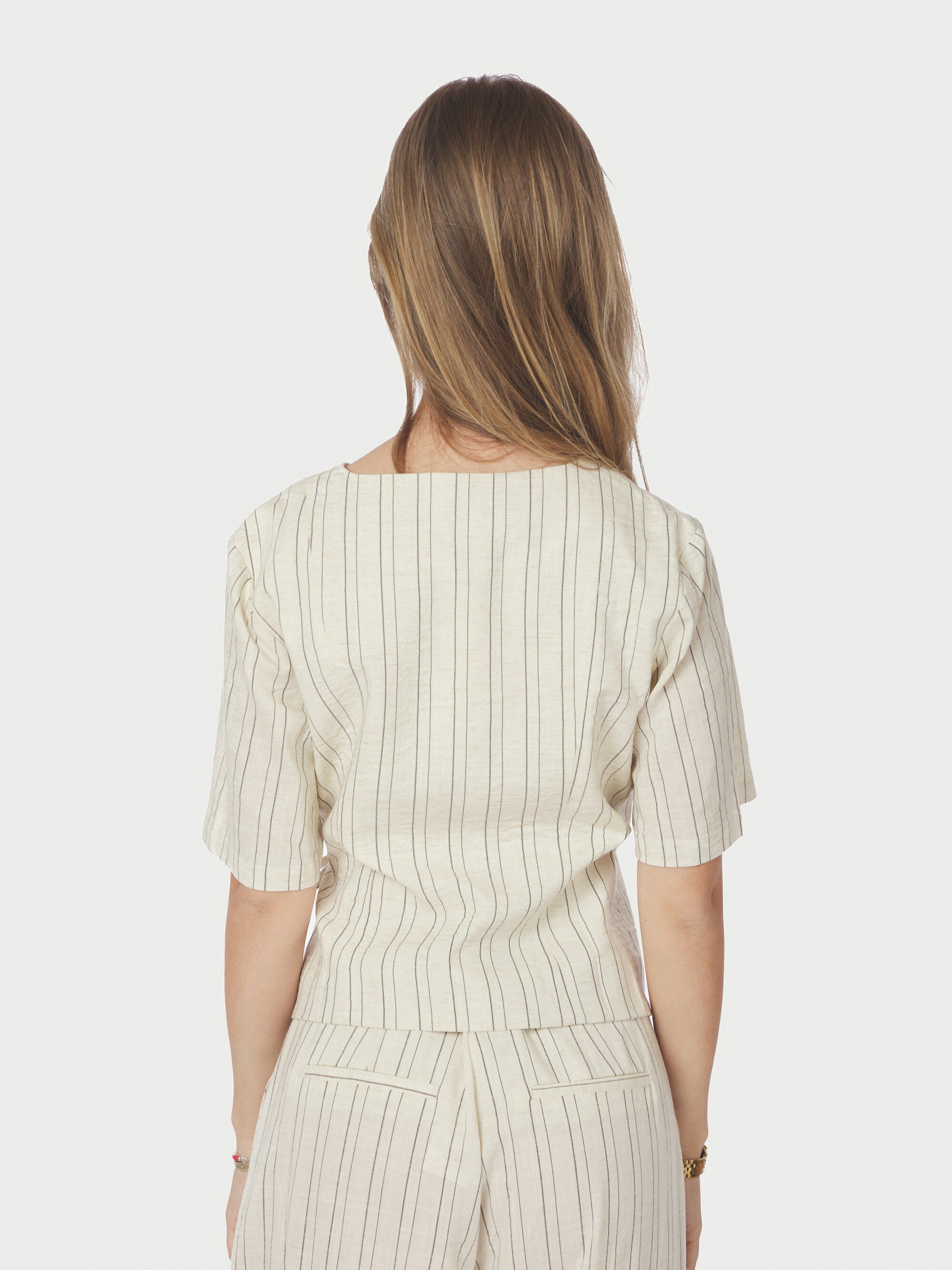 Simmo Stripe Eyelet Blouse