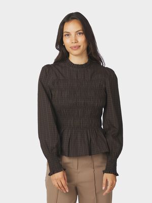 Possa Big Check Blouse