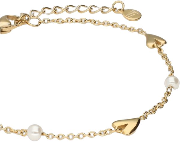 Bracelet hearts & pearls