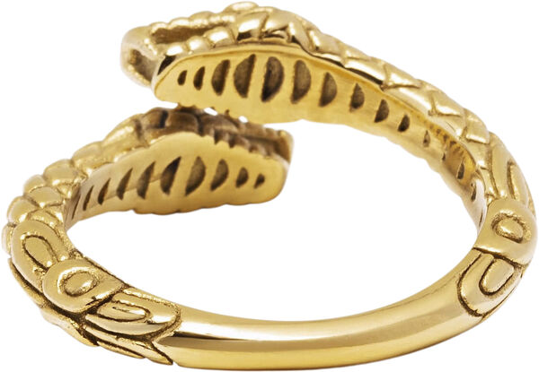Men's Gold Plated Vintage Snake Ring