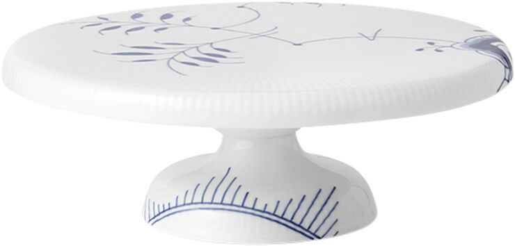 Blå Mega Riflet 29,5 cm Fad på fod