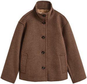 CHECKED WOOL BLEND JACKET