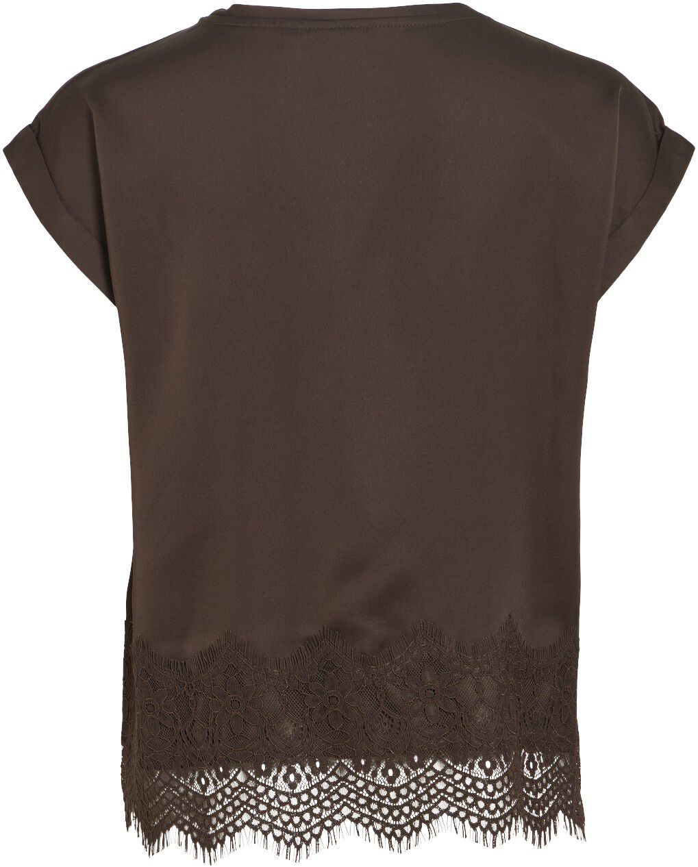 VIELLETTE S/S FULL SATIN LACE TOP -