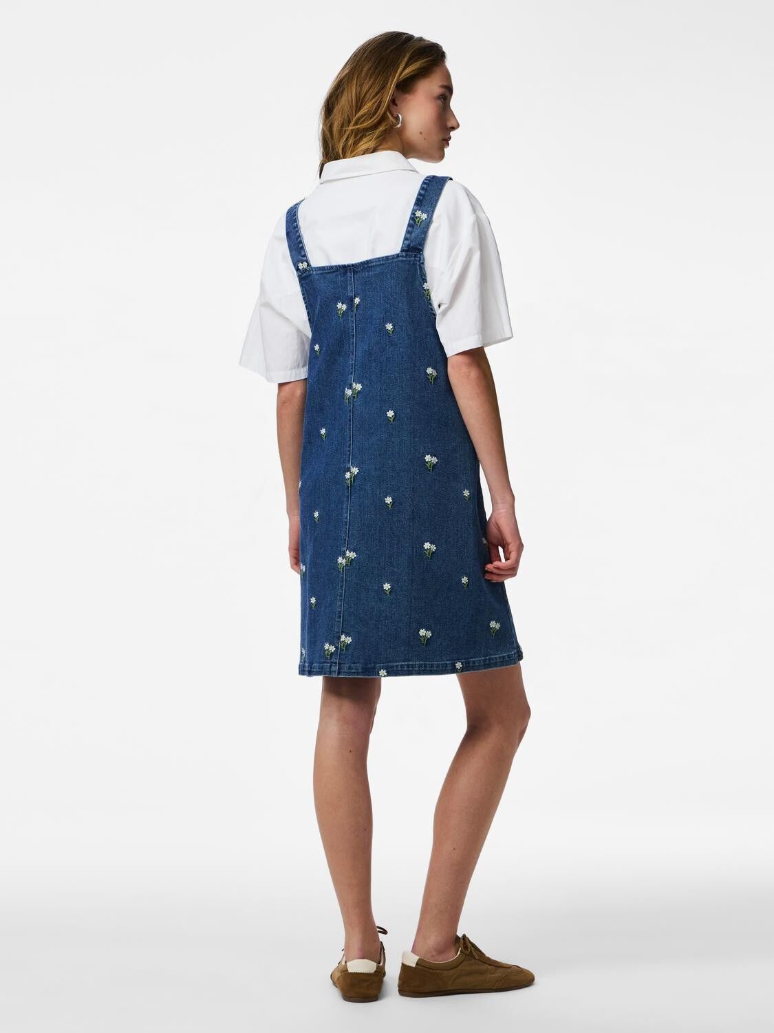 Pcflora Sl Denim Emb Spencer Dress