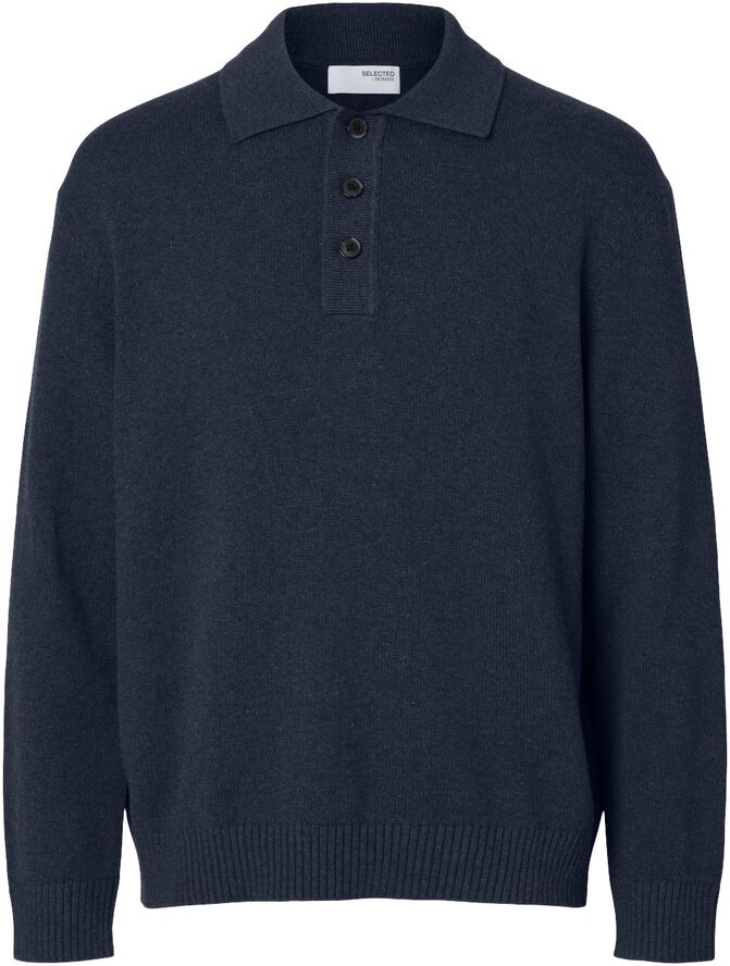 SLHJAKOB LS KNIT RELAXED POLO