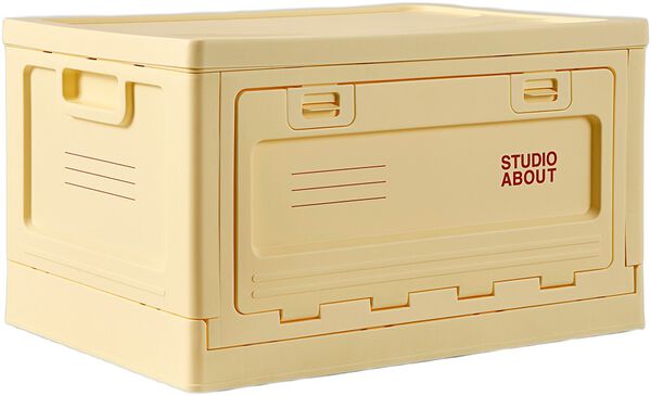 BOX, LARGE, LIGHT YELLOW