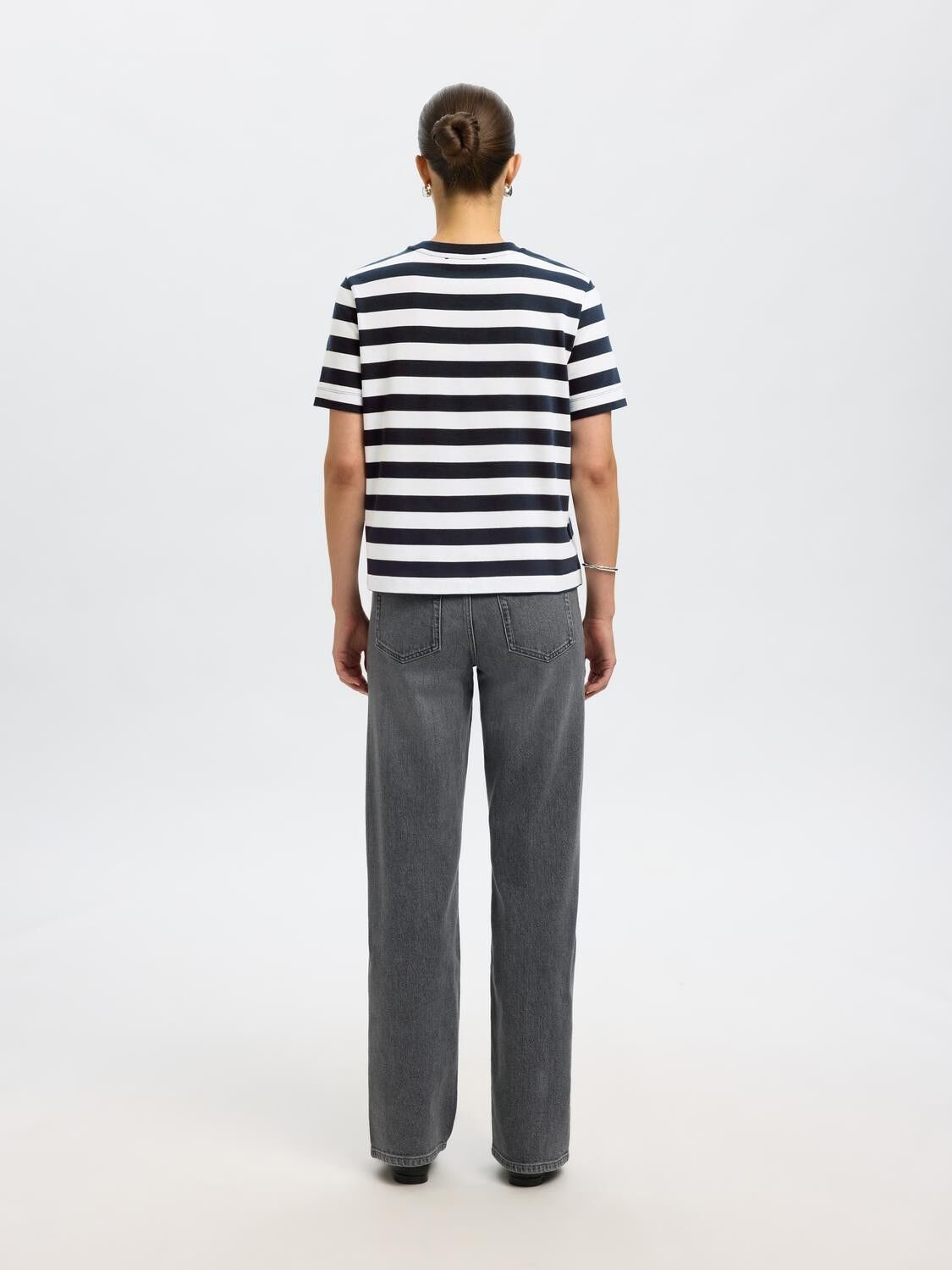 SLWESSENTIAL SS STRIPED BOXY TEE NO