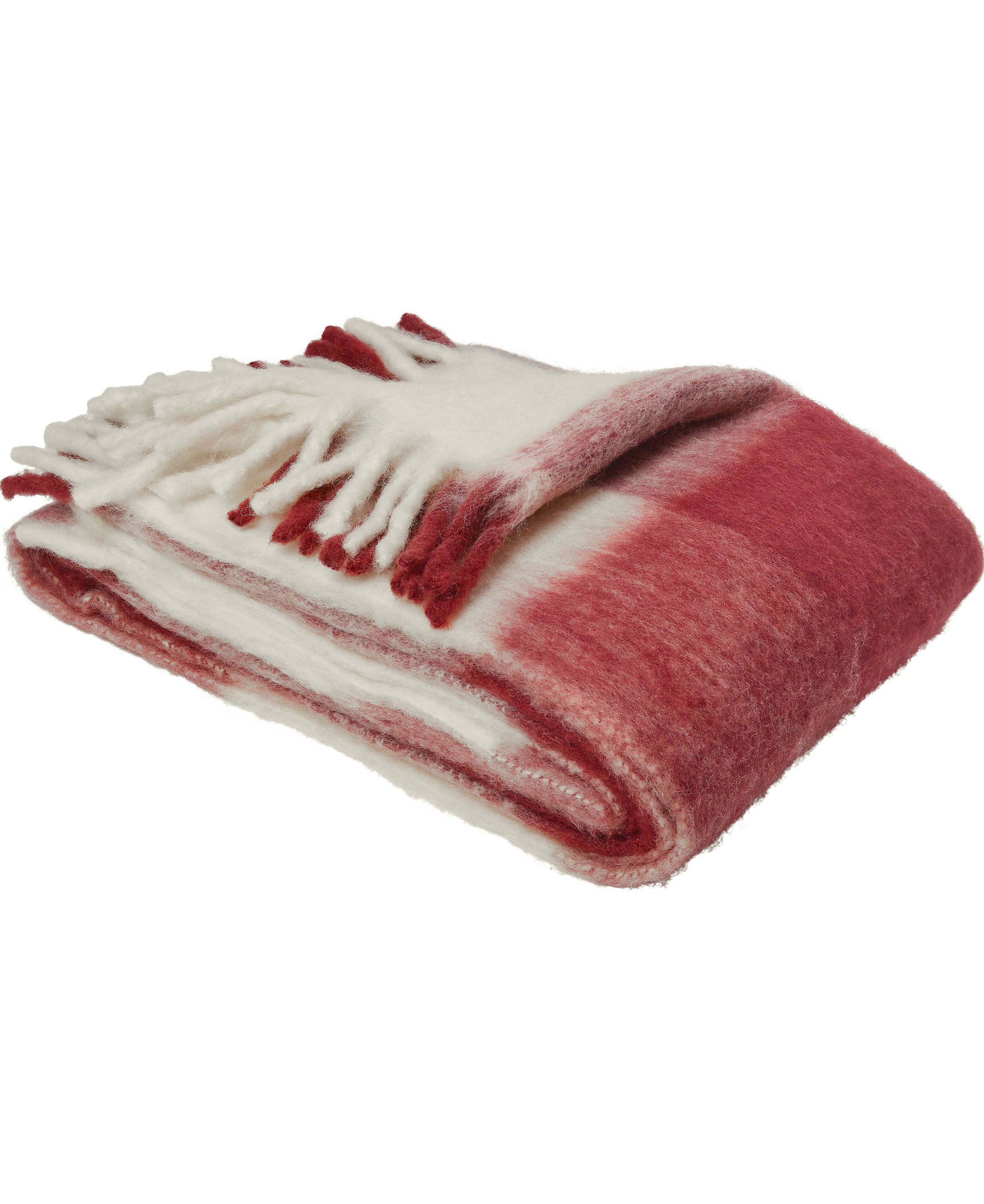 Medium fluffy pledd, check