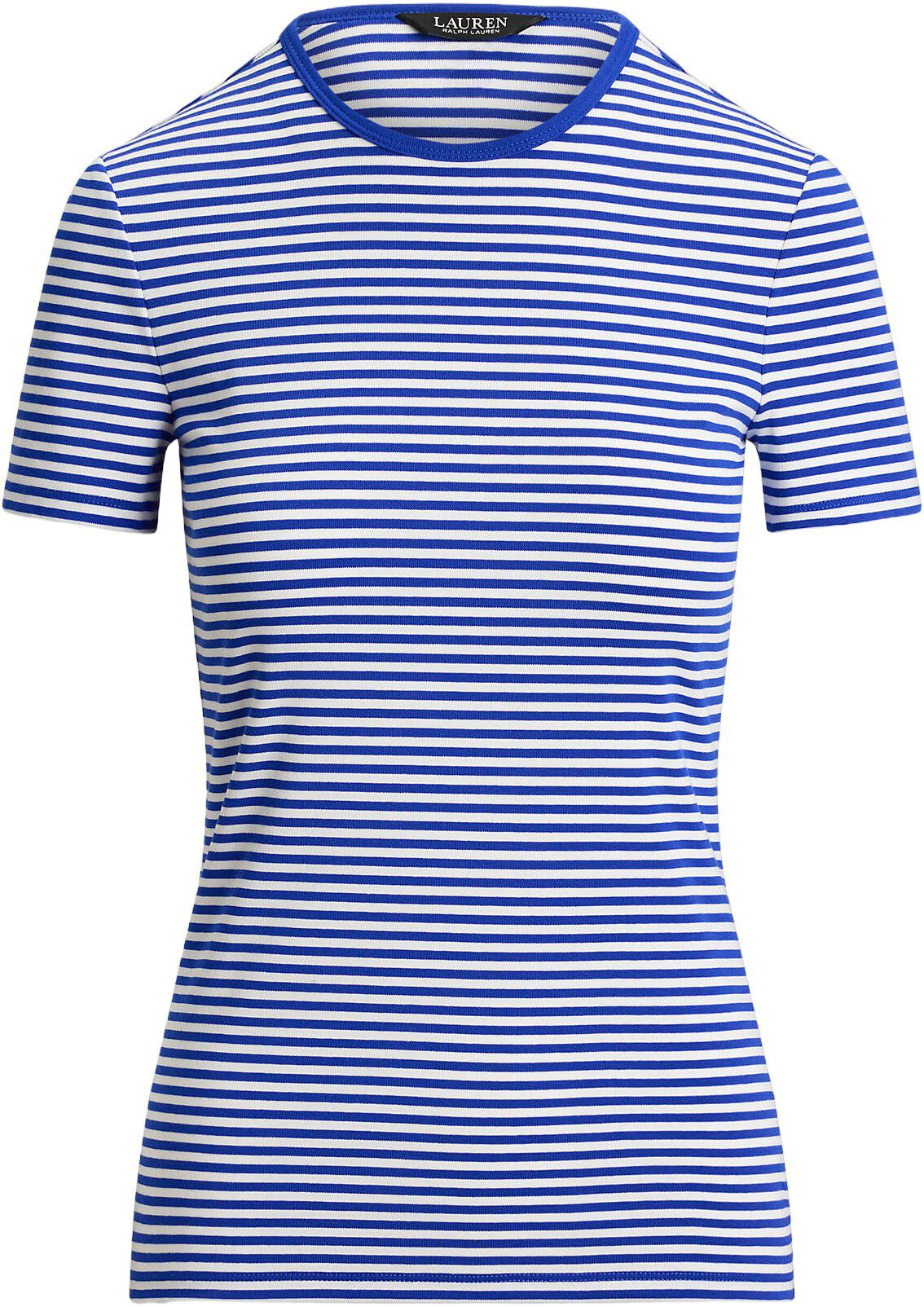Striped Stretch Cotton Crewneck Tee