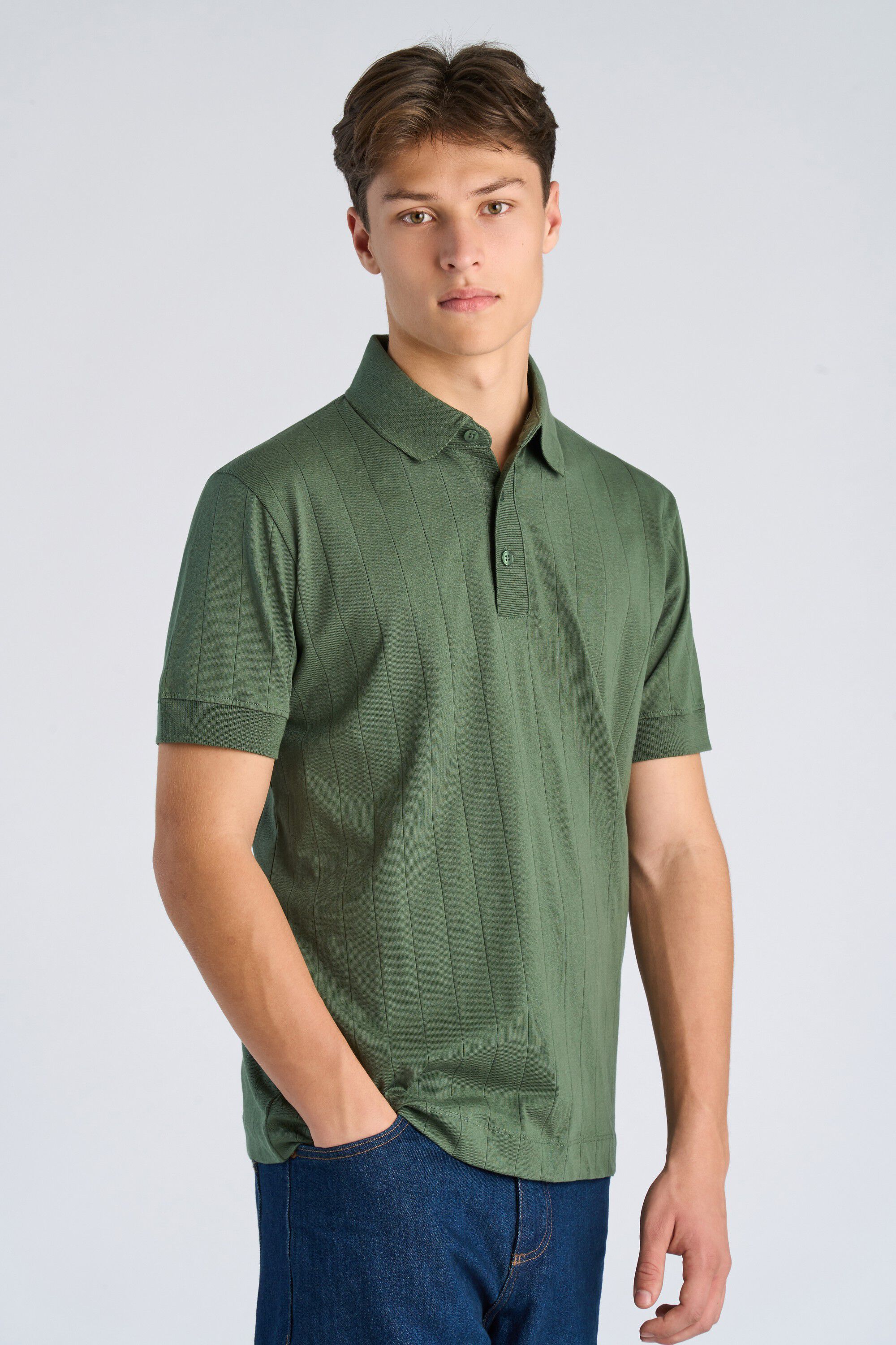 Needle drop polo S/S