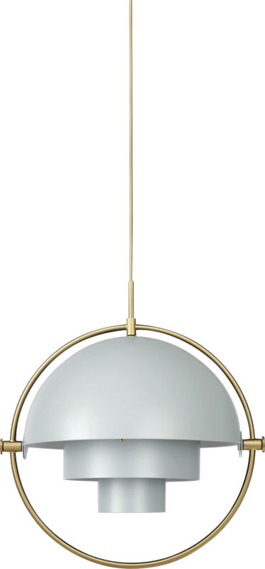 Multi-Lite Pendant (Base: Brass, Shade: Sea Grey Semi Matt)