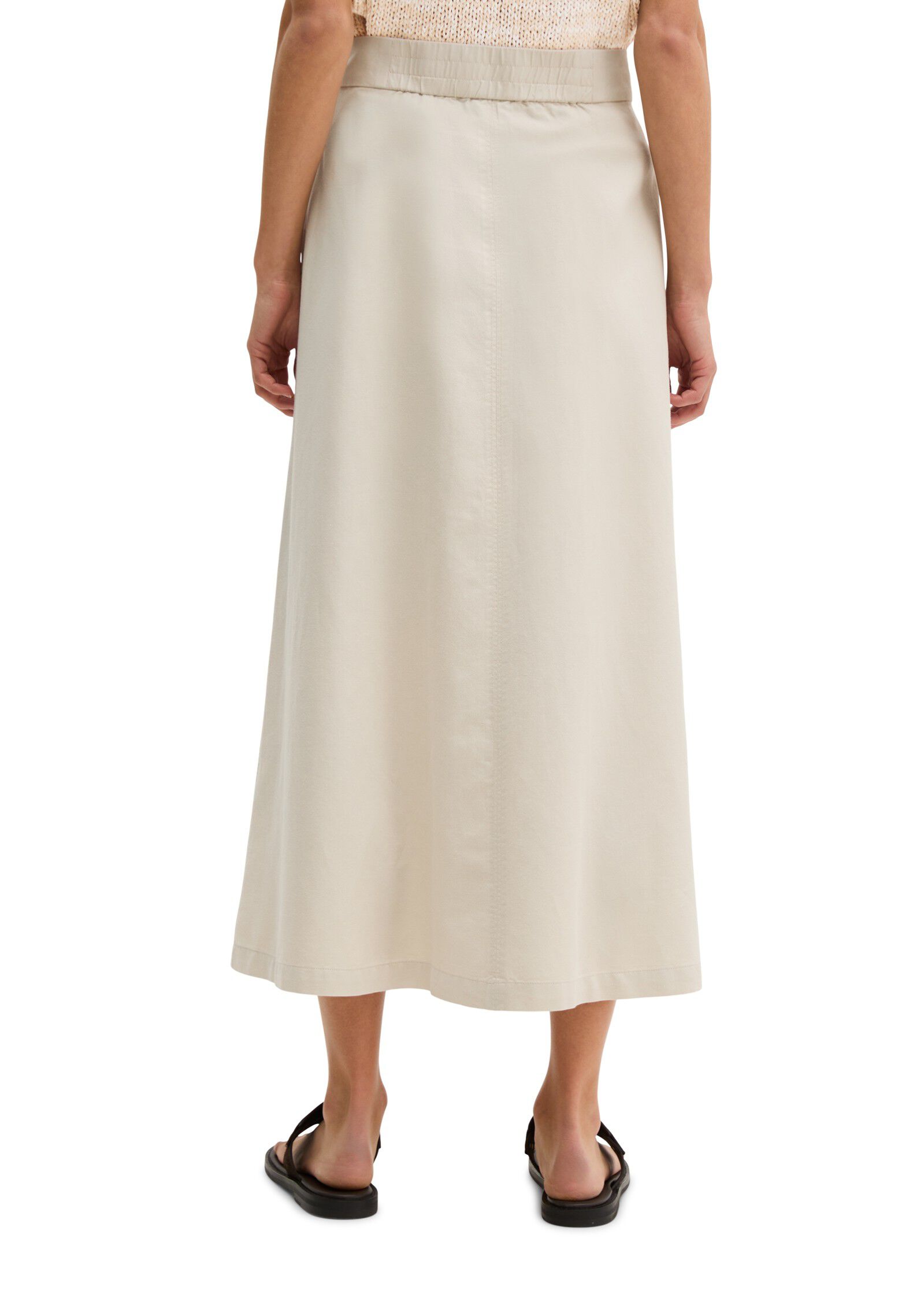 Skirt, casual A-line style, midi le