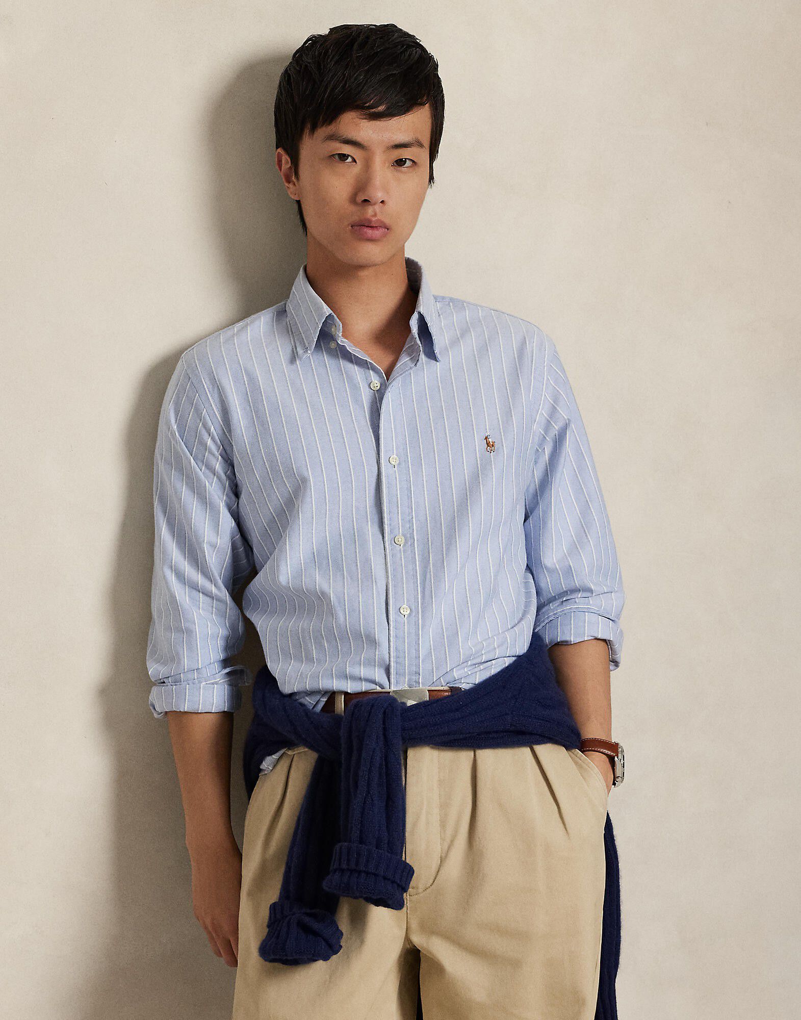 Custom Fit Striped Oxford Shirt