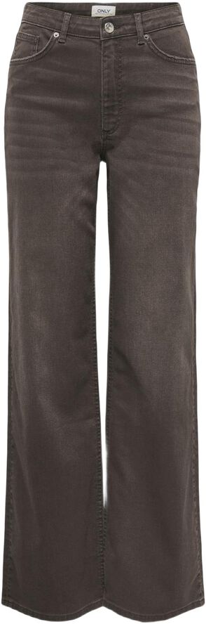 ONLJUICY HW WIDE LEG BROWN DOT DNM