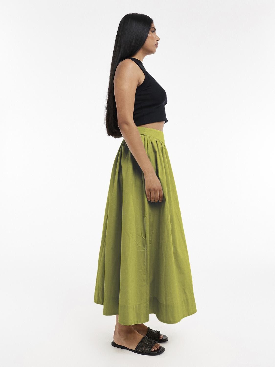 Tssally Lw Ankle Skirt Wvn