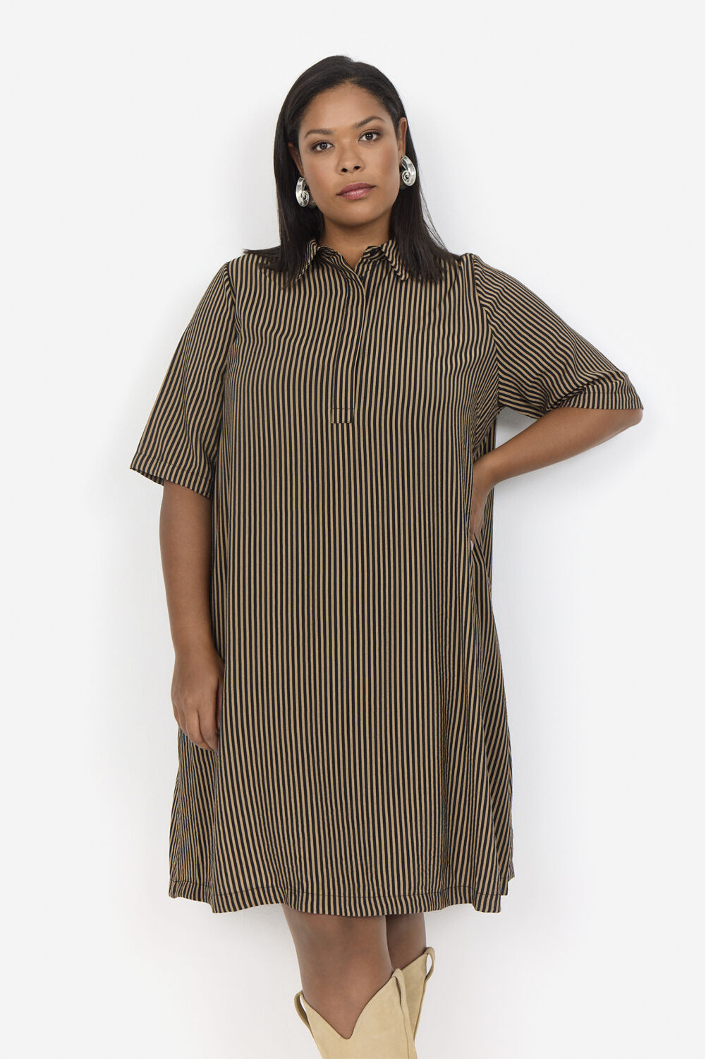 Curvy WA-GENTINA 3 Tunika M&oslash;rk sand