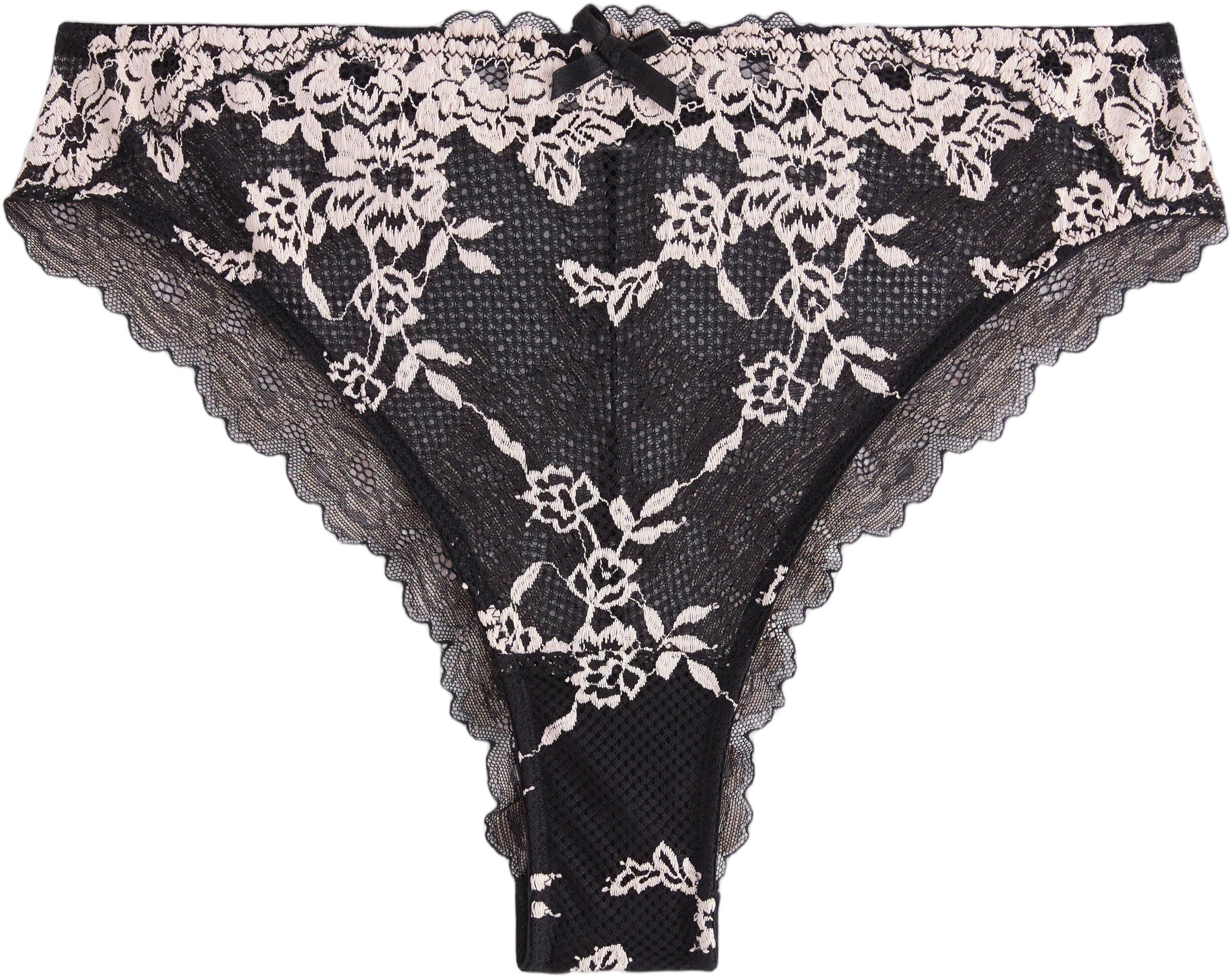 Brazilian briefs in mesh with embro