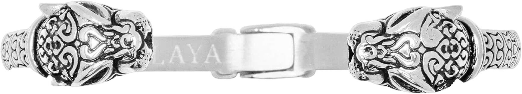 Men's Panther Bangle in Silver