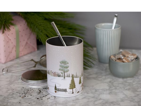 Kakeboks Vinter 10 x 14,5 cm Woodrose Metall