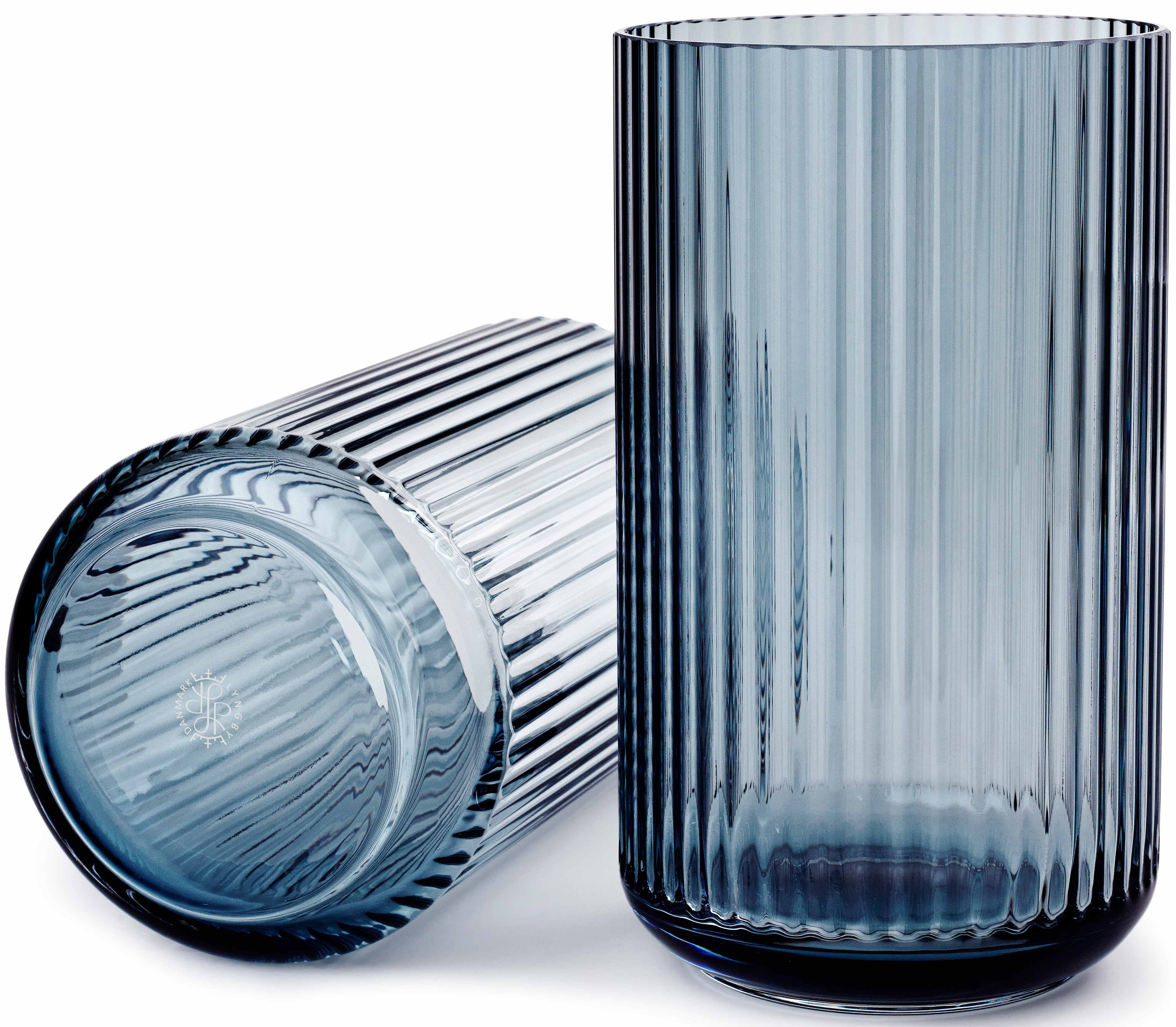 Lyngbyvasen glas bl&aring;