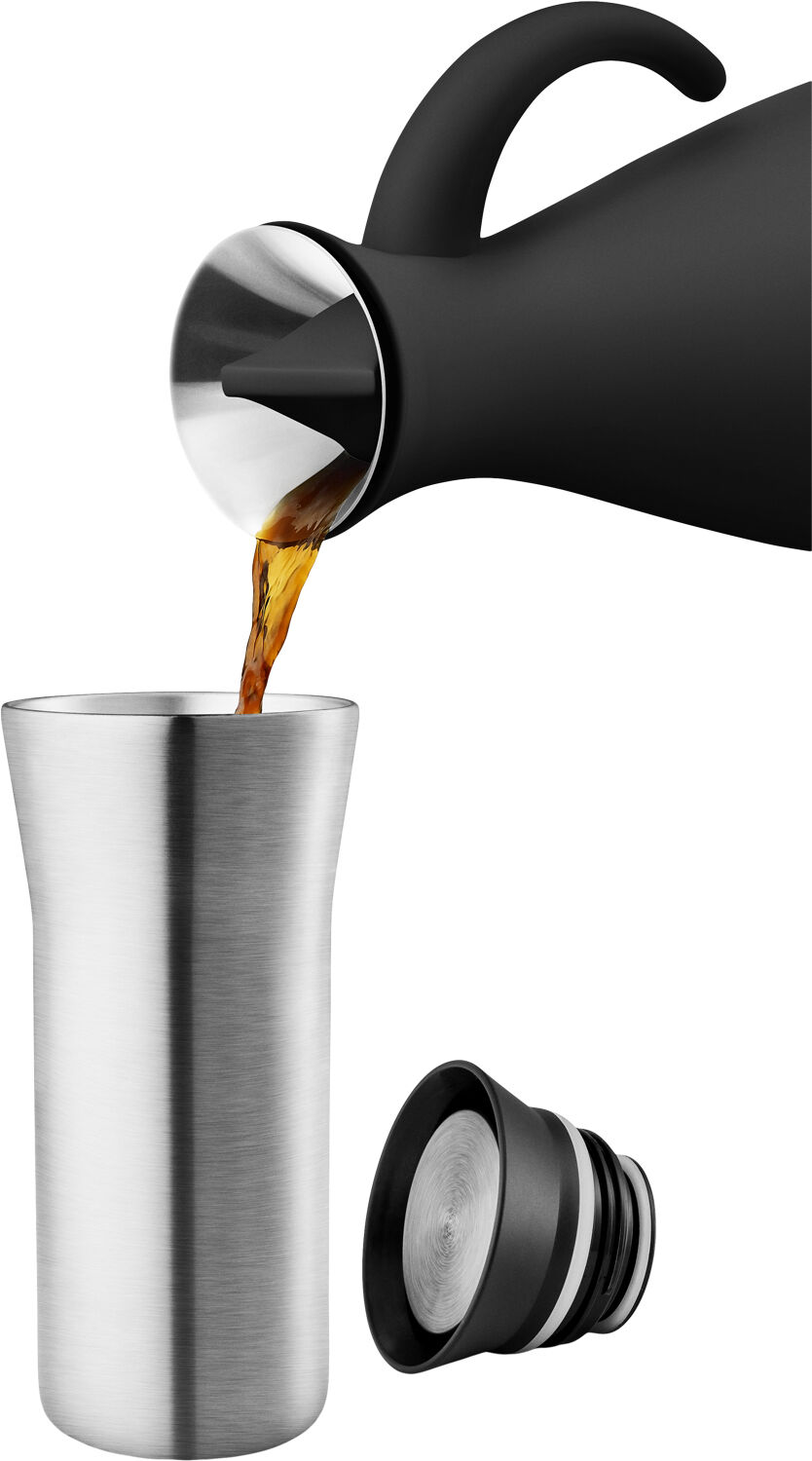 City To Go Cup recycl. ste/bla