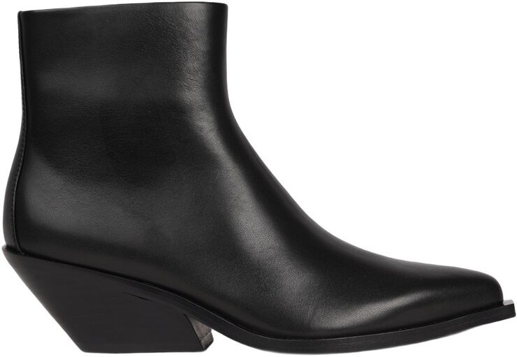 DULZURA - ANKLE LEATHER BOOTS WITH ZIPPER
