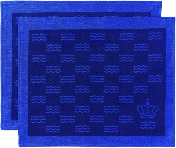 Waves dæk. serv Blå 44X35 2stk