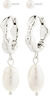 JONNE pearl earrings, 2-in-1 set, silver-plated