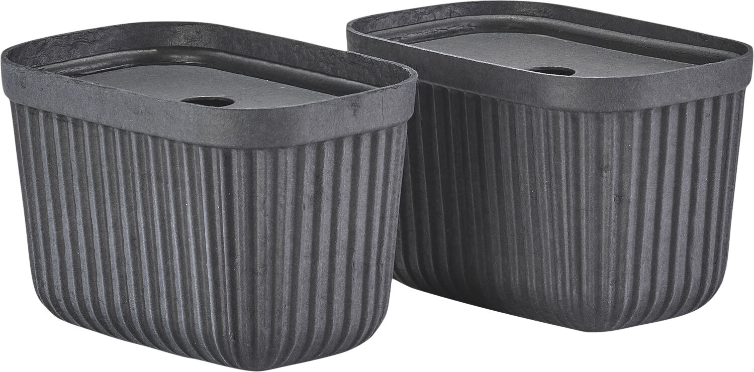Oppbevaringsboks Pulp 23 x 15 cm 2 stk. Black