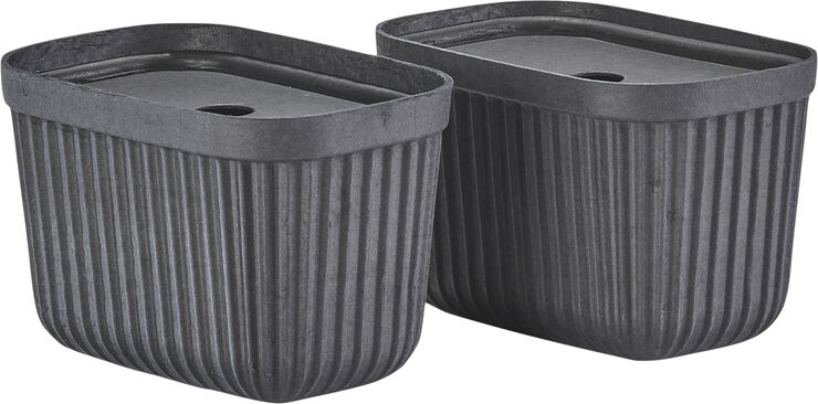 Oppbevaringsboks Pulp 23 x 15 cm 2 stk. Black