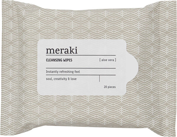 Cleansing wipes, Aloe vera, Brun/hvit