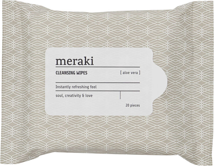 Cleansing wipes, Aloe vera, Brun/hvit