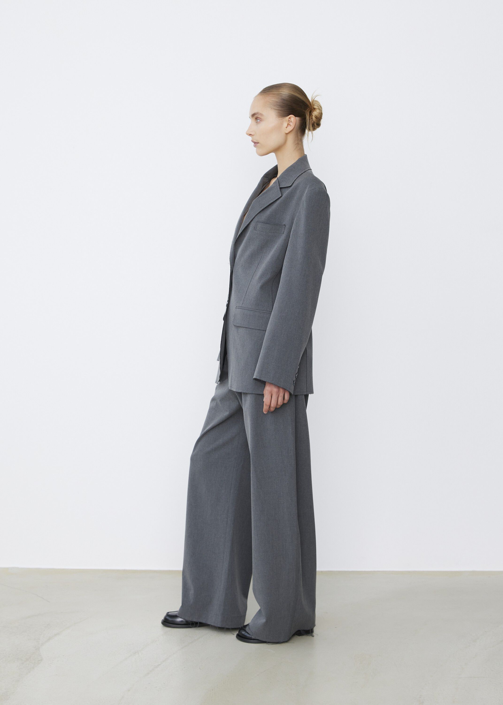 Raw Hem Oversized Blazer