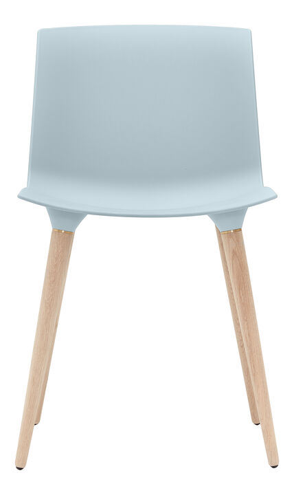 TAC Chair plast Iceblue / Oak white pigm. lacquer
