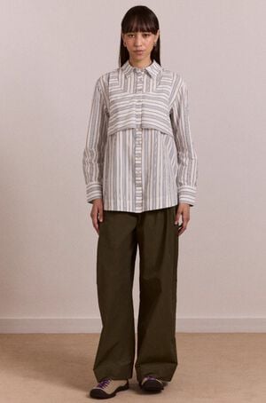 VALERIA DOUBLE LAYER SHIRT - CARAWAY STRIPE