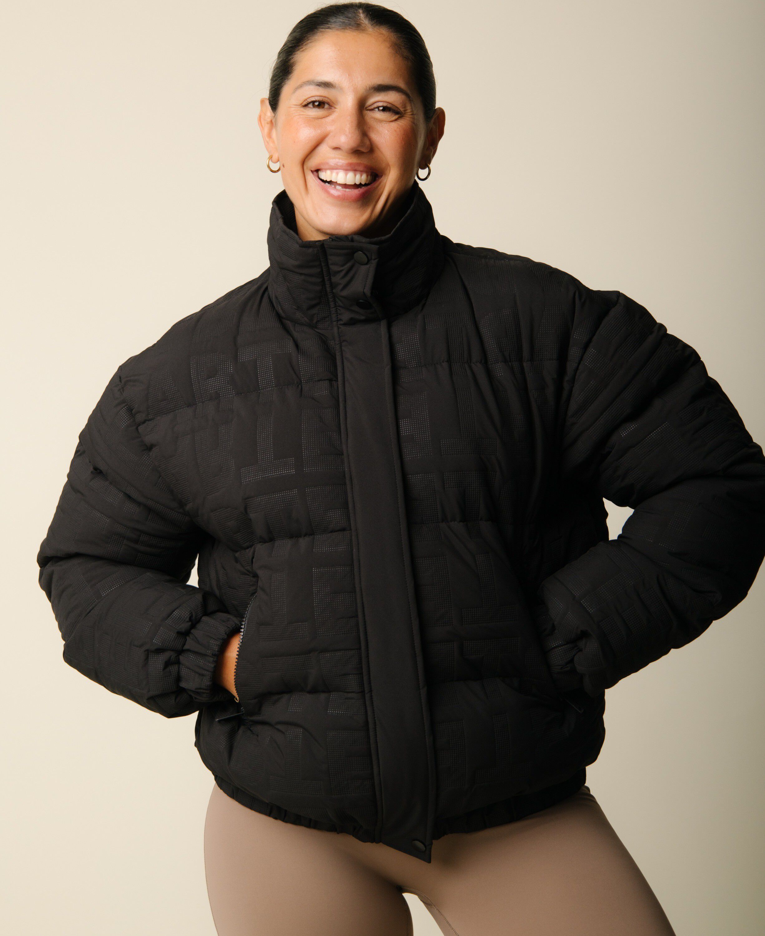 Cartel x Align by Blume puffer bomber jacket - Nero