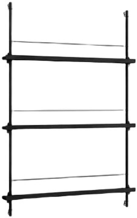 Box set, Magazine Shelving MS.115. 1, Black shelves, Black le