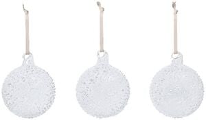 Flurry Glass Baubles - M - Set of 3