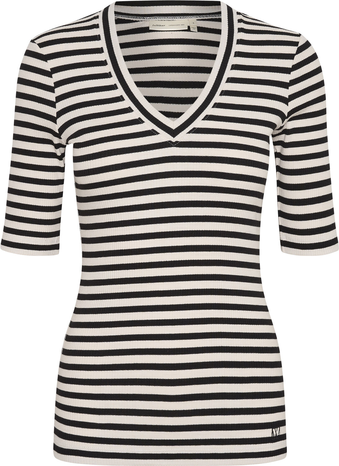 DagnaIW Striped V T-Shirt